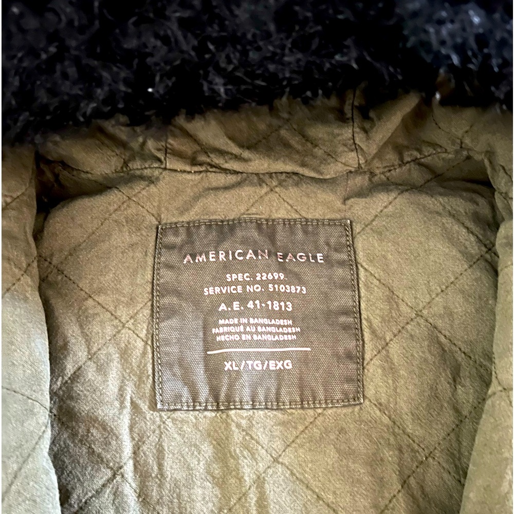 American Eagle Zip/Snap Button Up Hooded Jacket W… - image 4